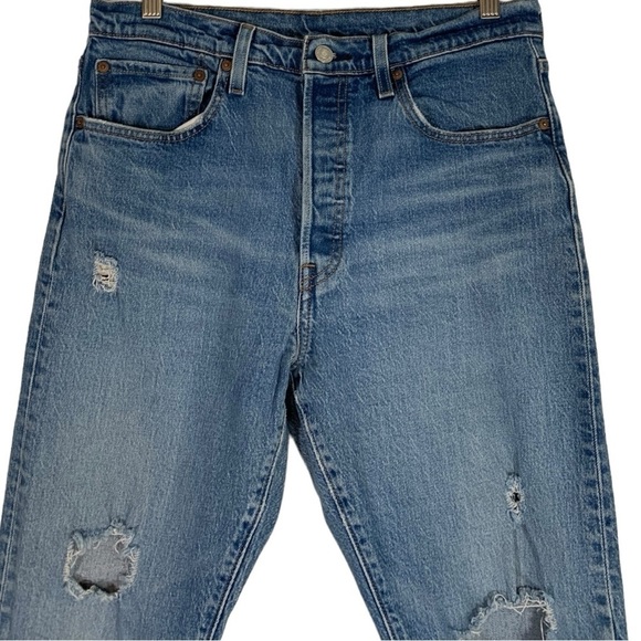 Levi's 501 Distressed Jeans Size 31 - Picture 3 of 9